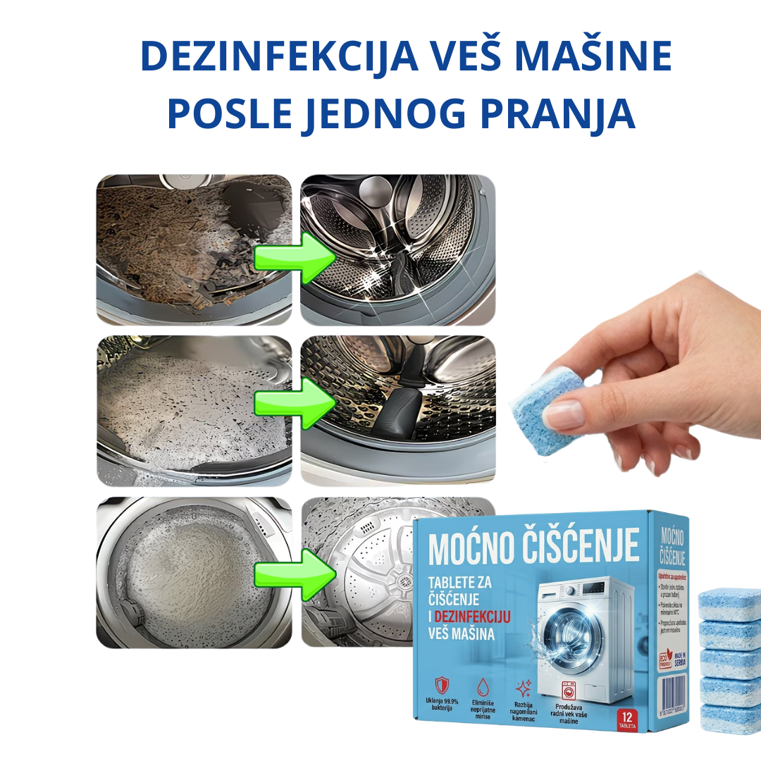 WashPRO – Kapsule za dezinfekciju veš mašine od neprijatnih mirisa 12+12 GRATIS