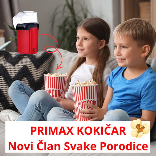 Aparat za kokice bez ulja, mini aparat za kokice, kokičar