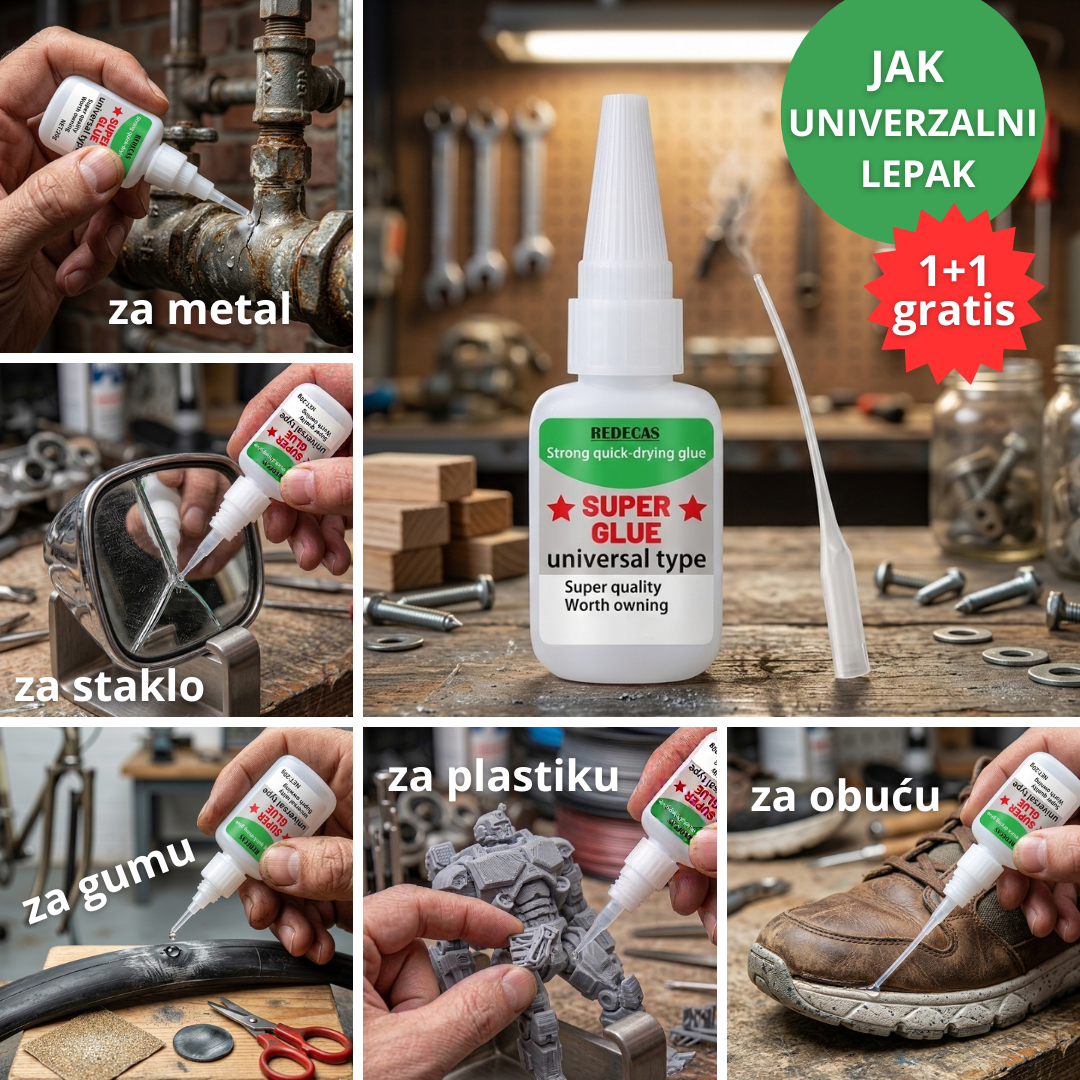 Ultra Snažan Super lepak 1+1 Gratis