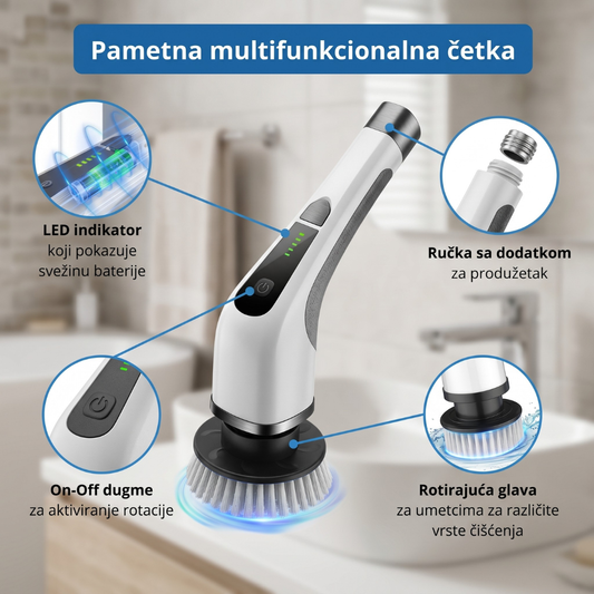 7u1 PowerCleaner - Električna Četka za ribanje + Poklon 12 WashPro Kapsula
