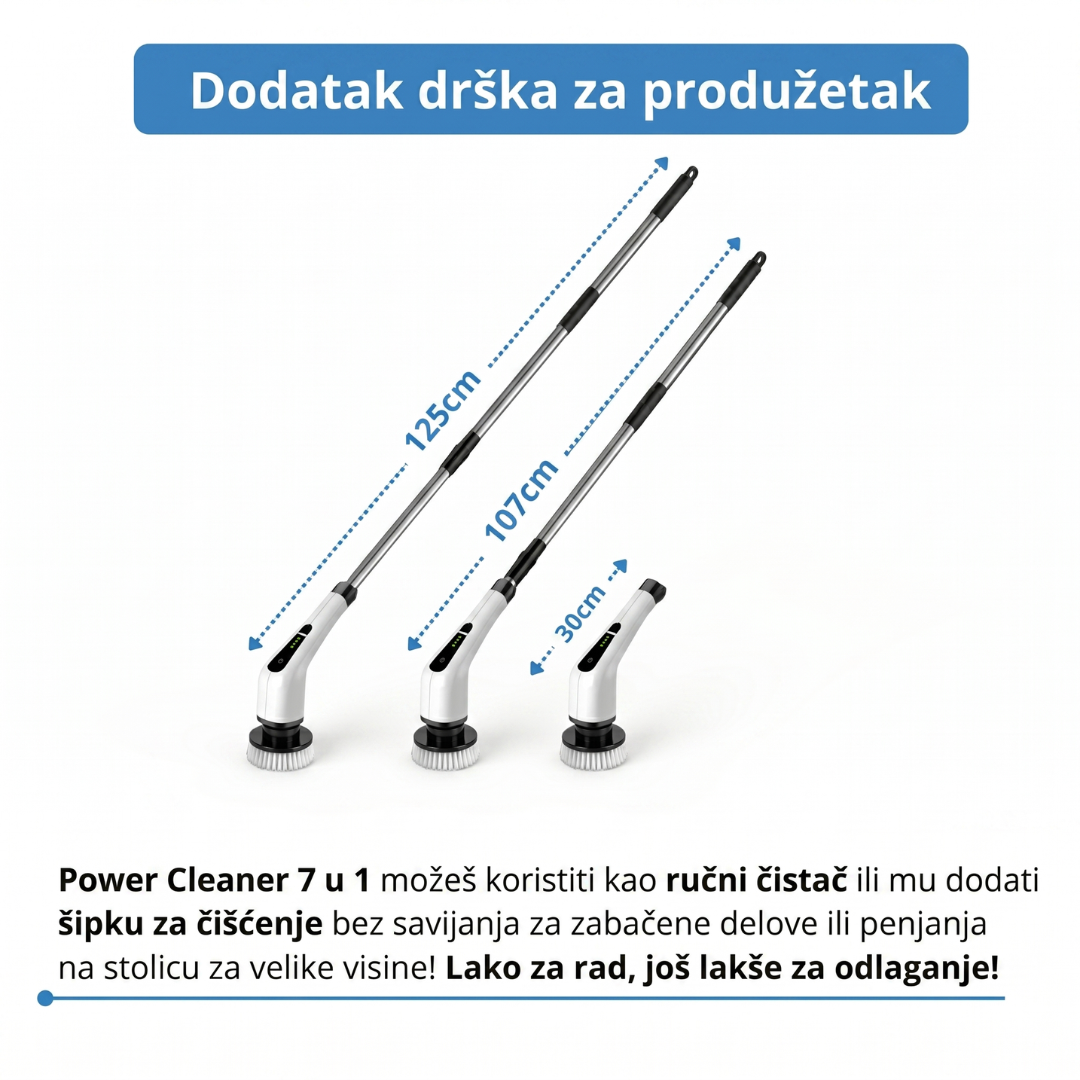 7u1 PowerCleaner - Električna Četka za ribanje + Poklon 12 WashPro Kapsula