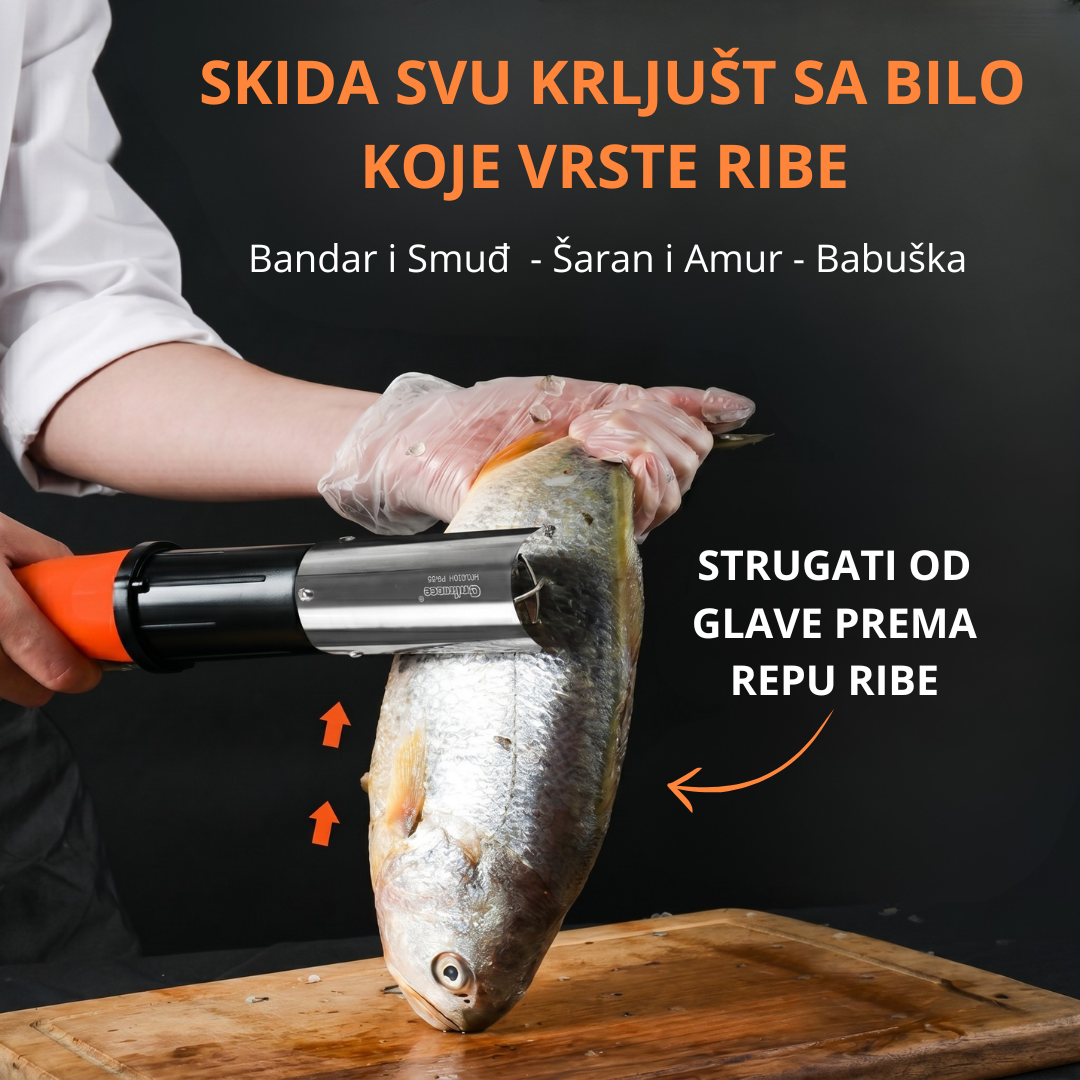 Električni aparat za čišćenje krljušti ribe