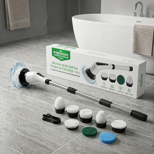 7u1 PowerCleaner - Električna Četka za ribanje + Poklon 12 WashPro Kapsula