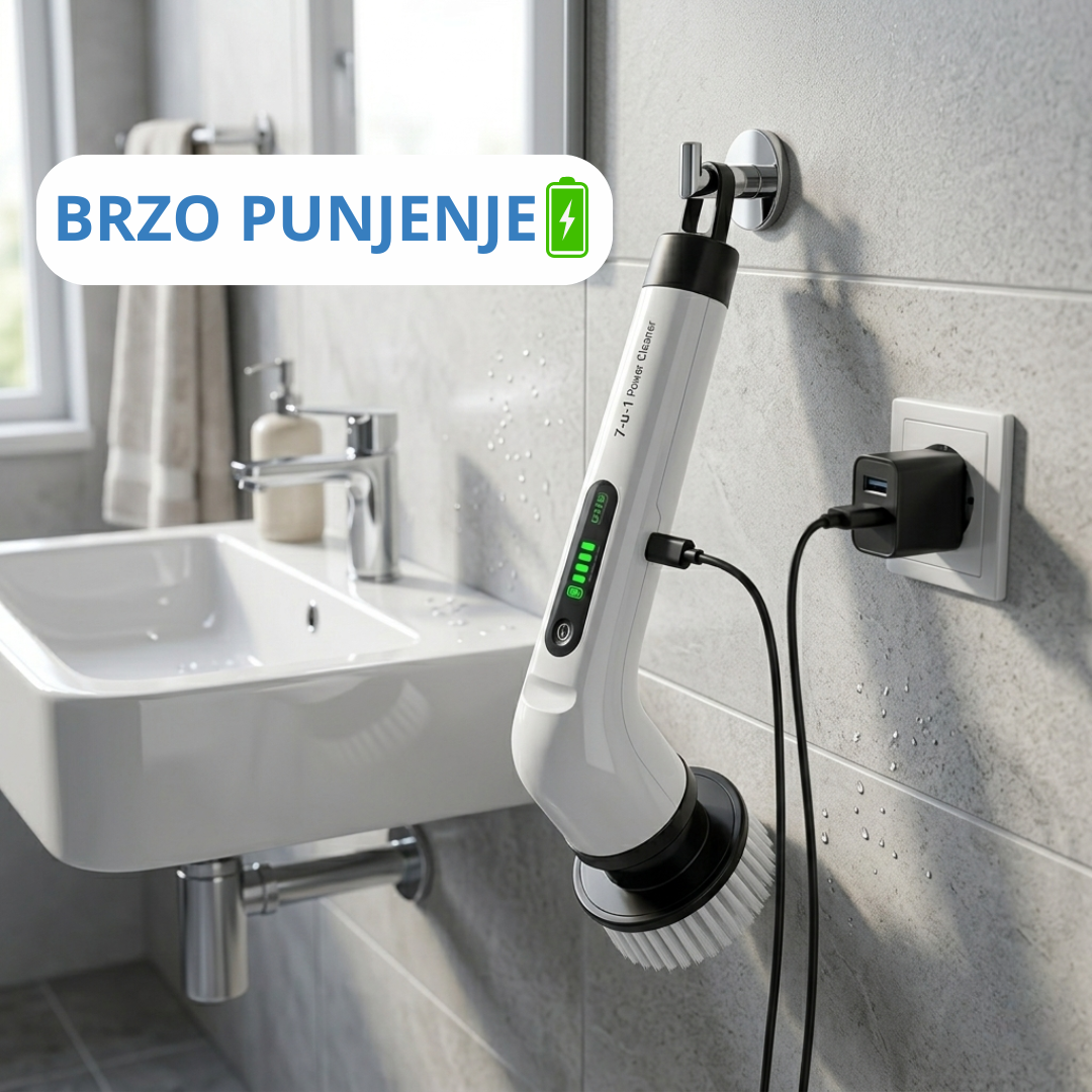 7u1 PowerCleaner - Električna Četka za ribanje + Poklon 12 WashPro Kapsula