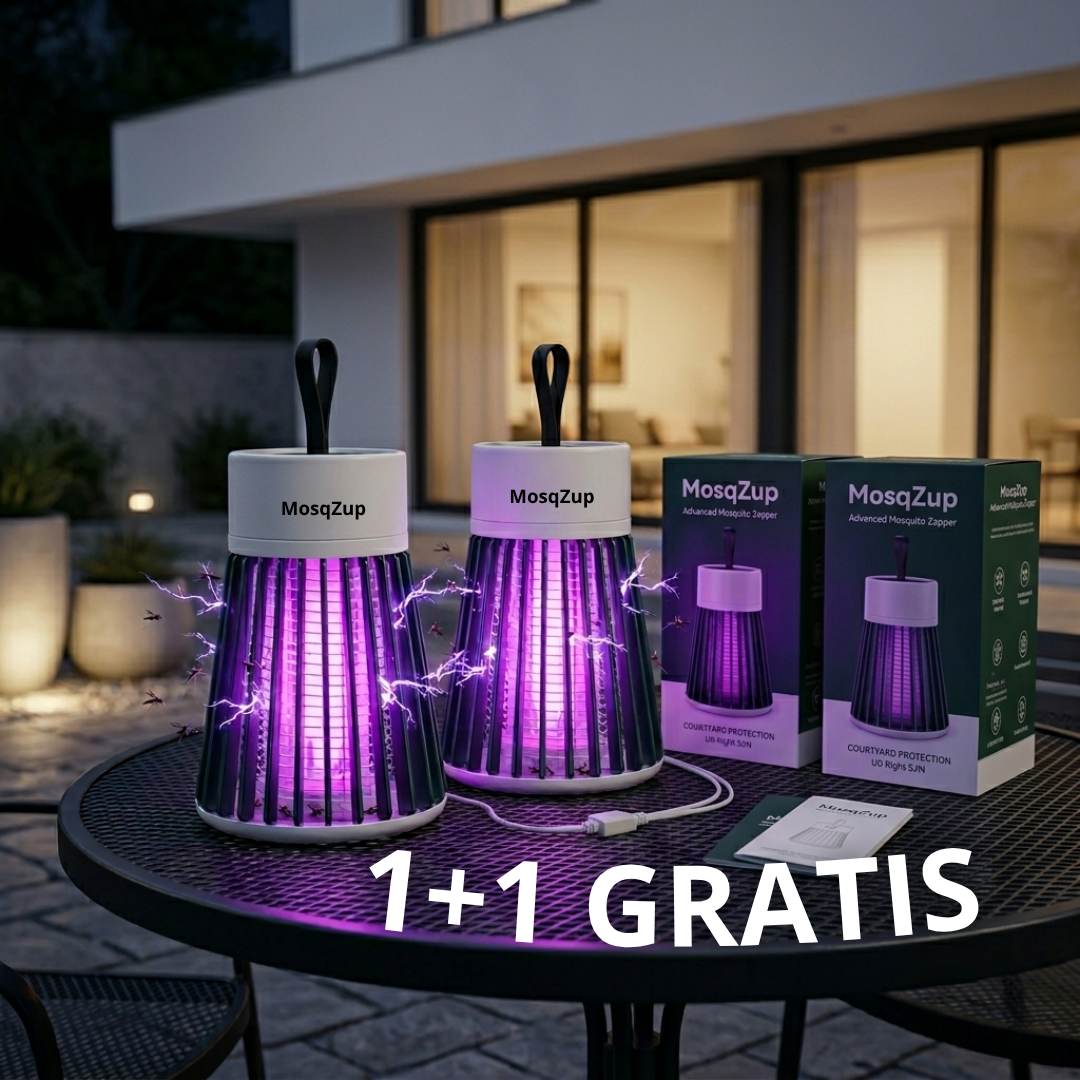 MosqZup – UV Lampa Protiv Komaraca i Letećih insekata 1+1 GRATIS