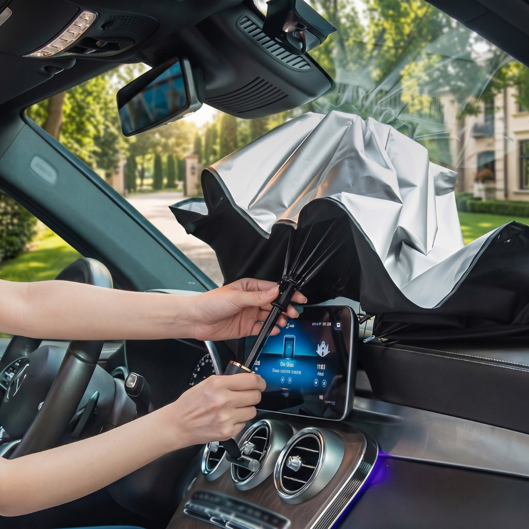 Titan UV Auto kišobran za zaštitu od sunca + POKLON Magnetni držač za telefon