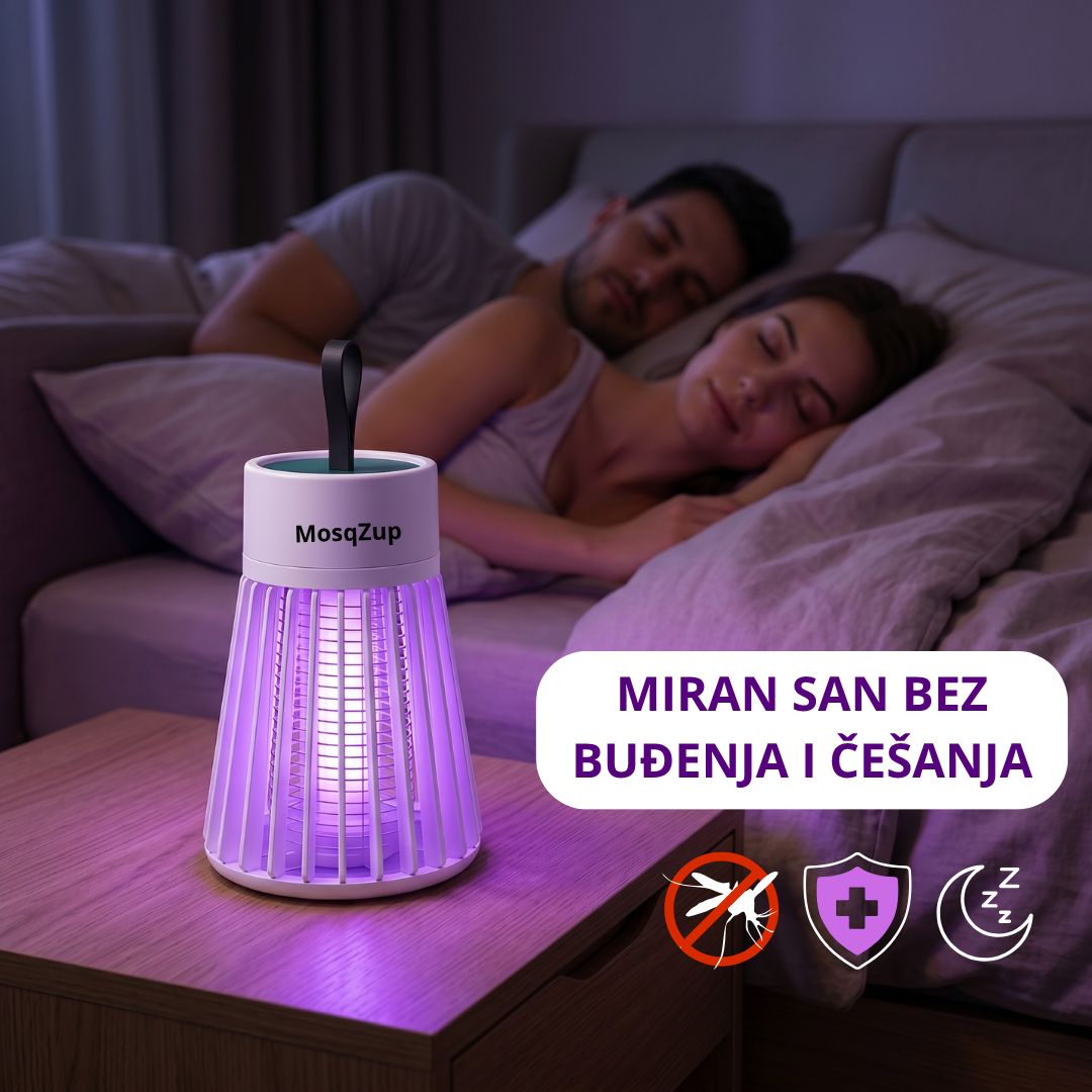 MosqZup – UV Lampa Protiv Komaraca i Letećih insekata 1+1 GRATIS
