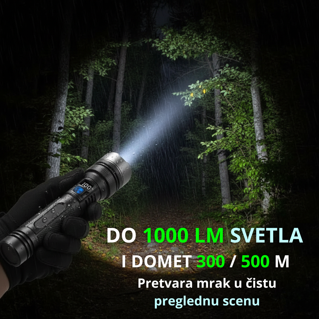 Trail Torch - Ultra snažna punjiva baterijska lampa