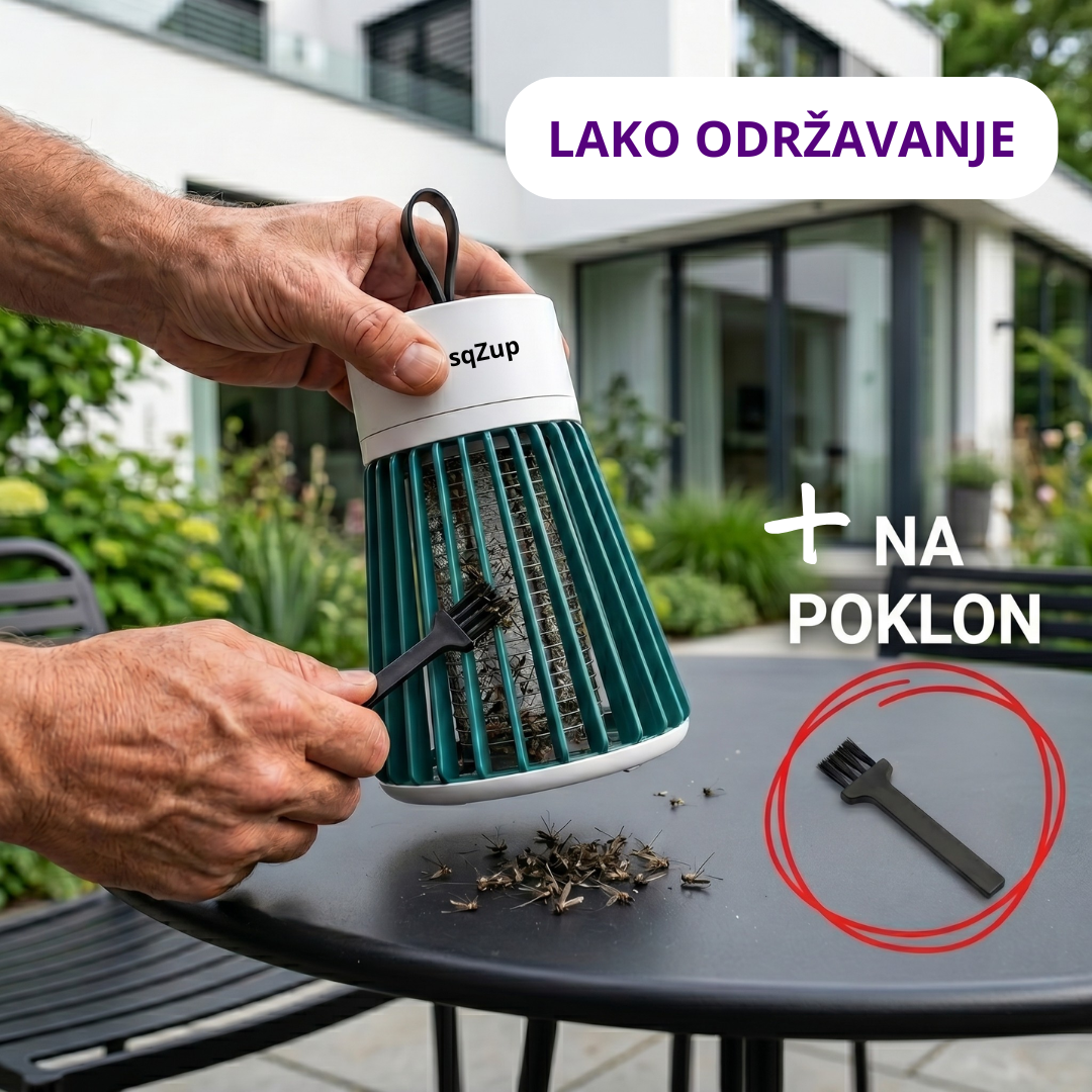 MosqZup – UV Lampa Protiv Komaraca i Letećih insekata 1+1 GRATIS