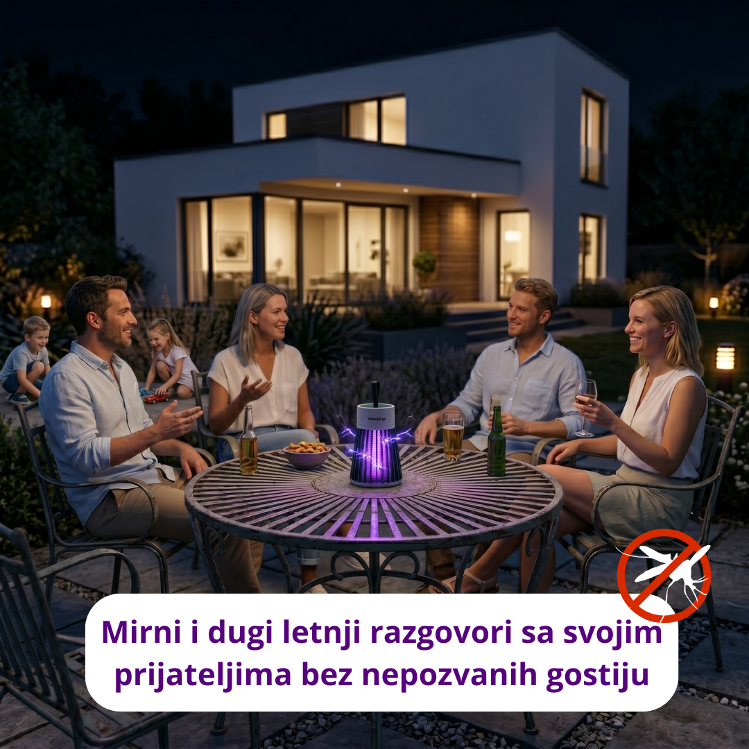 MosqZup – UV Lampa Protiv Komaraca i Letećih insekata 1+1 GRATIS