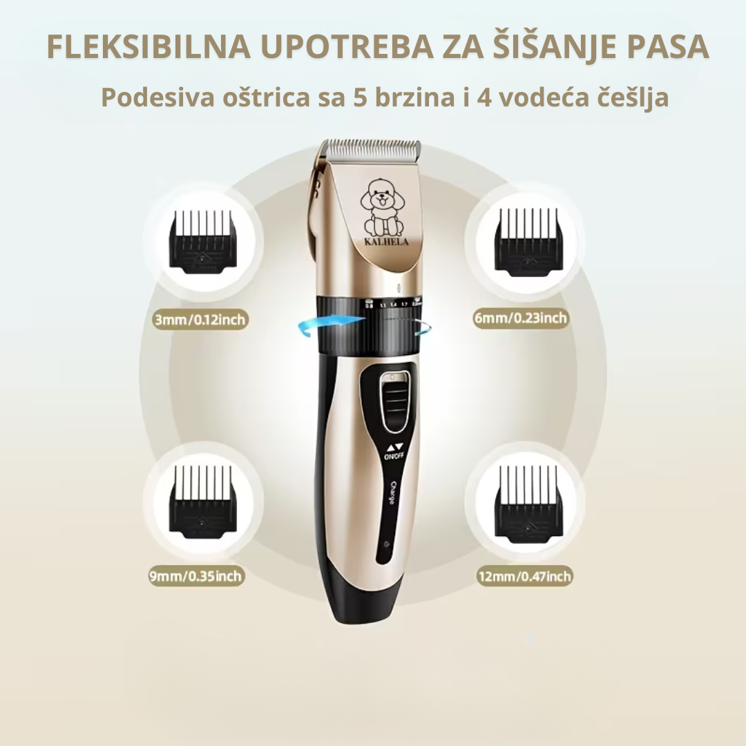 PetGro Box Set - Profesionalna Mašinica Za Šišanje Pasa + Gratis Grickalica i Turpija